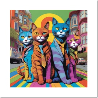 Cats in Haight Ashbury San Francisco during The Summer Of Love Posters and Art